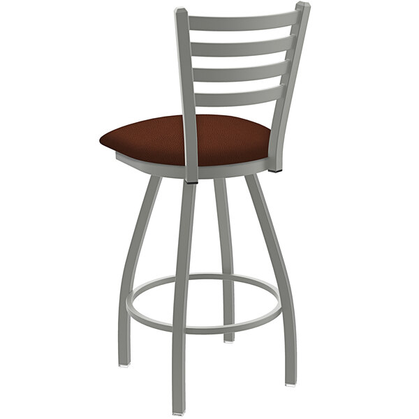 Promo ???? Holland Bar Stool XL 410 Jackie 30" Ladderback Swivel Bar Stool With Anodized Nickel Finish And Rein Adobe Seat ✔️ 4 Promo ???? Holland Bar Stool XL 410 Jackie 30" Ladderback Swivel Bar Stool With Anodized Nickel Finish And Rein Adobe Seat ✔️ - Image 2