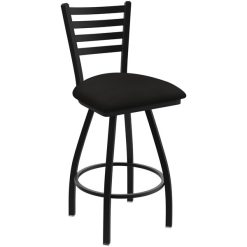 Best Sale ???? Holland Bar Stool XL 410 Jackie 30" Ladderback Swivel Bar Stool With Black Wrinkle Finish And Canter Espresso Seat ????