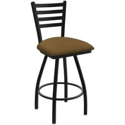 Discount 🤩 Holland Bar Stool XL 410 Jackie 30" Ladderback Swivel Bar Stool With Black Wrinkle Finish And Canter Saddle Seat 🌟