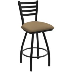 Outlet ???? Holland Bar Stool XL 410 Jackie 30" Ladderback Swivel Bar Stool With Black Wrinkle Finish And Canter Sand Seat ✔️