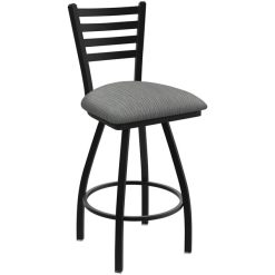 Cheapest ✔️ Holland Bar Stool XL 410 Jackie 30" Ladderback Swivel Bar Stool With Black Wrinkle Finish And Graph Alpine Seat ⭐