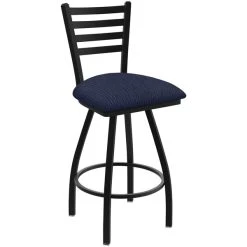 Best reviews of ✨ Holland Bar Stool XL 410 Jackie 30" Ladderback Swivel Bar Stool With Black Wrinkle Finish And Graph Anchor Seat ✨