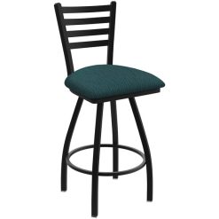 Deals ⌛ Holland Bar Stool XL 410 Jackie 30" Ladderback Swivel Bar Stool With Black Wrinkle Finish And Graph Tidal Seat ????