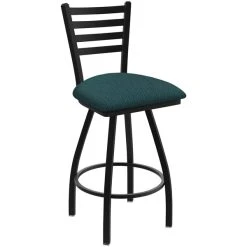 Deals ⌛ Holland Bar Stool XL 410 Jackie 30" Ladderback Swivel Bar Stool With Black Wrinkle Finish And Graph Tidal Seat 🛒