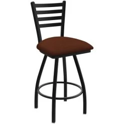 Best reviews of 🌟 Holland Bar Stool XL 410 Jackie 30" Ladderback Swivel Bar Stool With Black Wrinkle Finish And Rein Adobe Seat 💯