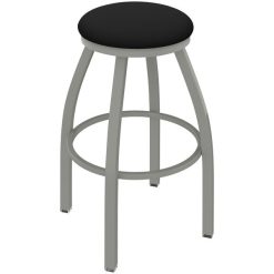 Brand new ???? Holland Bar Stool XL 802 Misha 30" Ladderback Swivel Bar Stool With Anodized Nickel Finish And Black Vinyl Seat ????