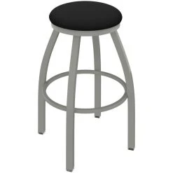 Brand new 💯 Holland Bar Stool XL 802 Misha 30" Ladderback Swivel Bar Stool With Anodized Nickel Finish And Black Vinyl Seat 🛒