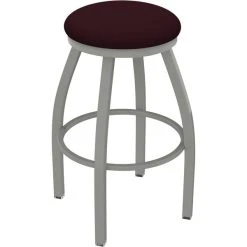 Budget 🥰 Holland Bar Stool XL 802 Misha 30" Ladderback Swivel Bar Stool With Anodized Nickel Finish And Canter Bordeaux Seat ❤️