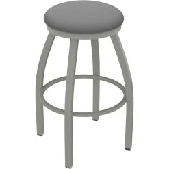 Best Pirce 🎁 Holland Bar Stool XL 802 Misha 30" Ladderback Swivel Bar Stool With Anodized Nickel Finish And Canter Folkstone Grey Seat 🥰