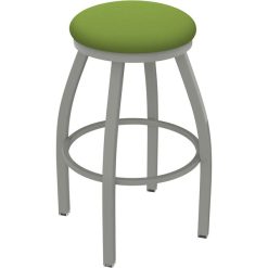 Promo ???? Holland Bar Stool XL 802 Misha 30" Ladderback Swivel Bar Stool With Anodized Nickel Finish And Canter Kiwi Green Seat ????
