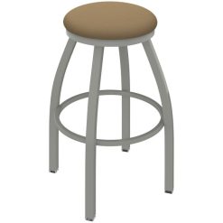 Promo ???? Holland Bar Stool XL 802 Misha 30" Ladderback Swivel Bar Stool With Anodized Nickel Finish And Canter Sand Seat ????