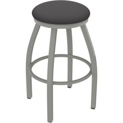 Outlet ???? Holland Bar Stool XL 802 Misha 30" Ladderback Swivel Bar Stool With Anodized Nickel Finish And Canter Storm Seat ????