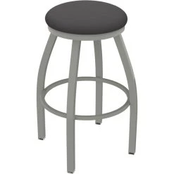 Outlet 🔥 Holland Bar Stool XL 802 Misha 30" Ladderback Swivel Bar Stool With Anodized Nickel Finish And Canter Storm Seat 🎉