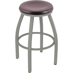 Best Sale ???? Holland Bar Stool XL 802 Misha 30" Ladderback Swivel Bar Stool With Anodized Nickel Finish And Dark Cherry Maple Seat ????