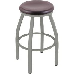 Promo 🧨 Holland Bar Stool XL 802 Misha 30" Ladderback Swivel Bar Stool With Anodized Nickel Finish And Dark Cherry Oak Seat 💯