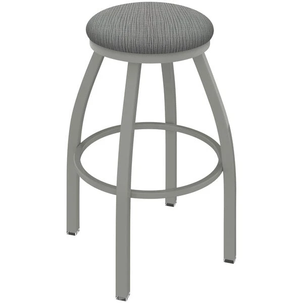 Best deal ๐ Holland Bar Stool XL 802 Misha 30" Ladderback Swivel Bar Stool With Anodized Nickel Finish And Graph Alpine Seat ๐