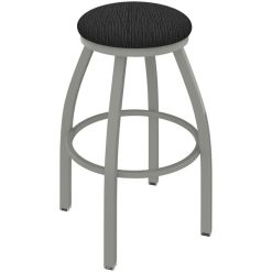 Discount ❤️ Holland Bar Stool XL 802 Misha 30" Ladderback Swivel Bar Stool With Anodized Nickel Finish And Graph Coal Seat ✨