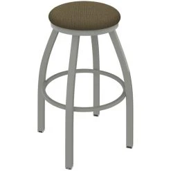 Deals 😉 Holland Bar Stool XL 802 Misha 30" Ladderback Swivel Bar Stool With Anodized Nickel Finish And Graph Cork Seat 💯