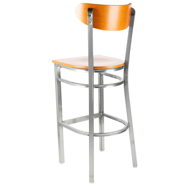 Lancaster Table & Seating Boomerang Bar Height Clear Coat Chair with Cherry Seat and Back Cheapest ???? LT&S Boomerang Series Lancaster Table & Seating Boomerang Bar Height Clear ???? Coat Chair With Cherry Seat And Back ???? -Lancaster Shop unnamed file 217