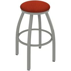 Deals 🔔 Holland Bar Stool XL 802 Misha 30" Ladderback Swivel Bar Stool With Anodized Nickel Finish And Graph Poppy Seat ⌛