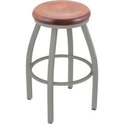 Brand new ???? Holland Bar Stool XL 802 Misha 30" Ladderback Swivel Bar Stool With Anodized Nickel Finish And Medium Maple Seat ✨