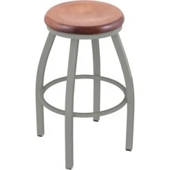 Brand new 🧨 Holland Bar Stool XL 802 Misha 30" Ladderback Swivel Bar Stool With Anodized Nickel Finish And Medium Maple Seat ✨