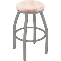 Coupon 🥰 Holland Bar Stool XL 802 Misha 30" Ladderback Swivel Bar Stool With Anodized Nickel Finish And Natural Maple Seat 🎉