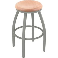 Brand new 🎉 Holland Bar Stool XL 802 Misha 30" Ladderback Swivel Bar Stool With Anodized Nickel Finish And Natural Oak Seat 🎁
