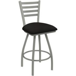 New ???? Holland Bar Stool Holland Barstool XL 410 Jackie 30" Ladderback Swivel Bar Stool With Anodized Nickel Finish And Canter Espresso Seat ????