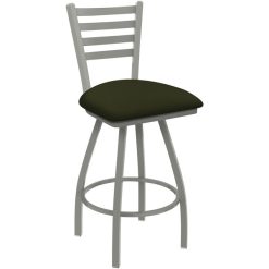 New ???? Holland Bar Stool Holland Barstool XL 410 Jackie 30" Ladderback Swivel Bar Stool With Anodized Nickel Finish And Canter Pine Seat ????