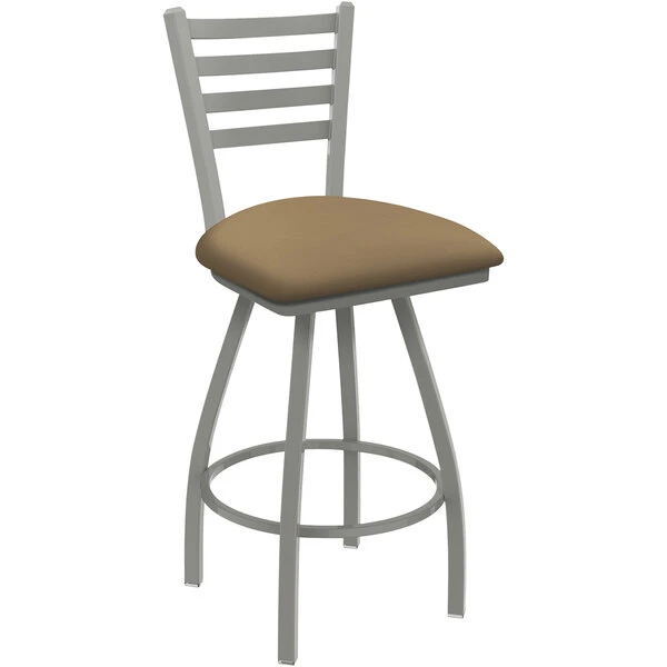 Top 10 🌟 Holland Bar Stool Holland Barstool XL 410 Jackie 30" Ladderback Swivel Bar Stool With Anodized Nickel Finish And Canter Sand Seat 🔔