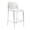 Brand new ???? Mayline ESS2W Escalate White Plastic Stacking Stool With Chrome Base - 2/Case ???? -Lancaster Shop unnamed file 2208