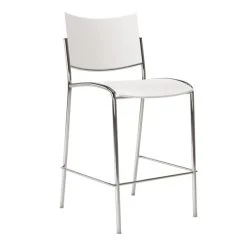 Brand new 👏 Mayline ESS2W Escalate White Plastic Stacking Stool With Chrome Base - 2/Case 🌟