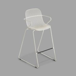 Coupon ???? Grosfillex US139710 Ramatuelle '73 Creme Absolut Stackable Indoor / Outdoor Barstool - 2/Pack ????