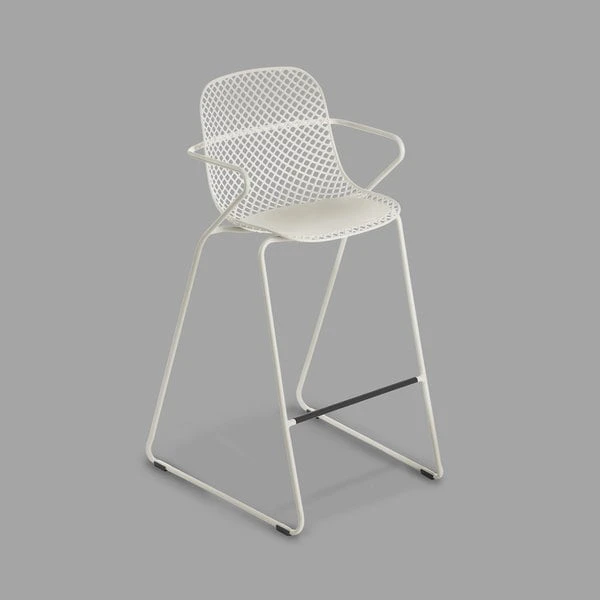 Coupon 🥰 Grosfillex US139710 Ramatuelle '73 Creme Absolut Stackable Indoor / Outdoor Barstool - 2/Pack 👍
