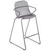 Outlet ???? Grosfillex US139713 Ramatuelle '73 Gris Pavement Stackable Indoor / Outdoor Barstool - 2/Pack ???? -Lancaster Shop unnamed file 2225