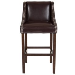 Budget ???? Flash Furniture CH-182020-30-BN-GG Carmel Series Brown Leather Bar Stool With Walnut Frame And Nail Trim Accent ???? -Lancaster Shop unnamed file 2229