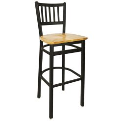 Wholesale ???? BFM Seating 2090BNTW-SB Troy Sand Black Metal Bar Height Chair With Natural Seat ✔️