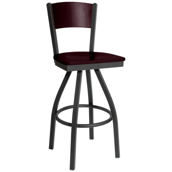 Top 10 ???? BFM Seating 2150SMHW-MHSB Dale Sand Black Metal Swivel Bar Height Chair With Mahogany Finish Wooden Back And Seat ???? 3 Top 10 ???? BFM Seating 2150SMHW-MHSB Dale Sand Black Metal Swivel Bar Height Chair With Mahogany Finish Wooden Back And Seat ????