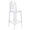 Promo ❤️ Flash Furniture OW-GHOSTBACK-29-GG Ghost Transparent Polycarbonate Outdoor / Indoor Bar Height Stool With Oval Back ???? -Lancaster Shop unnamed file 2271