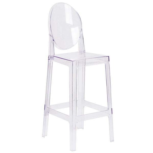 Flash Furniture OW-GHOSTBACK-29-GG Ghost Transparent Polycarbonate Outdoor / Indoor Bar Height Stool with Oval Back Promo ❤️ Flash Furniture OW-GHOSTBACK-29-GG Ghost Transparent Polycarbonate Outdoor / Indoor Bar Height Stool With Oval Back ???? -Lancaster Shop unnamed file 2271