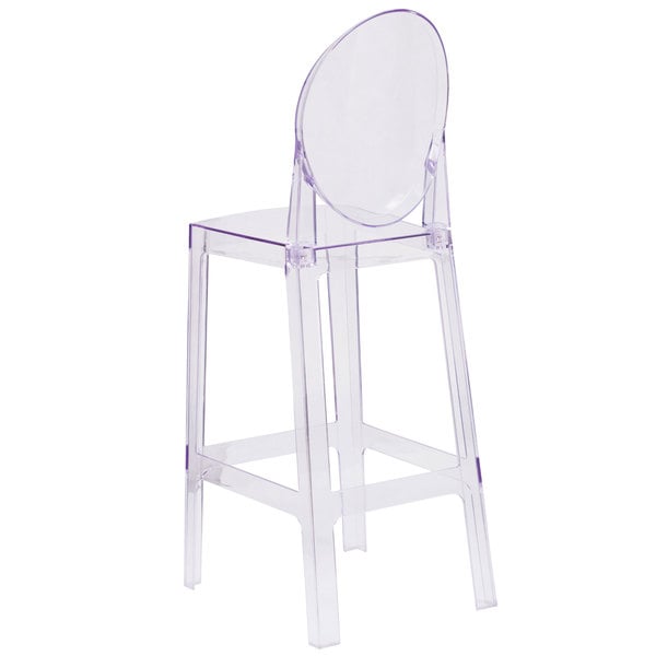 Flash Furniture OW-GHOSTBACK-29-GG Ghost Transparent Polycarbonate Outdoor / Indoor Bar Height Stool with Oval Back Promo ❤️ Flash Furniture OW-GHOSTBACK-29-GG Ghost Transparent Polycarbonate Outdoor / Indoor Bar Height Stool With Oval Back ???? -Lancaster Shop unnamed file 2272
