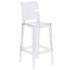 New ⭐ Flash Furniture OW-SQUAREBACK-29-GG Ghost Transparent Polycarbonate Outdoor / Indoor Bar Height Stool With Square Back ???? -Lancaster Shop unnamed file 2274