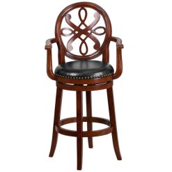 Outlet ???? Flash Furniture TA-550230-CHY-GG Cherry Wood Bar Height Designer Back Stool With Black Leather Swivel Seat ???? 4 Outlet ???? Flash Furniture TA-550230-CHY-GG Cherry Wood Bar Height Designer Back Stool With Black Leather Swivel Seat ???? -Lancaster Shop unnamed file 2288