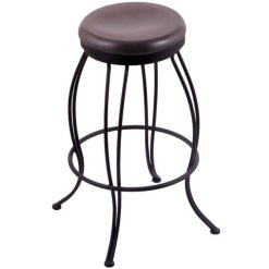 Best deal ???? Holland Bar Stool 300030BWDCOak Georgian Black Wrinkle Steel Bar Height Swivel Stool With Dark Cherry Oak Wood Seat ????