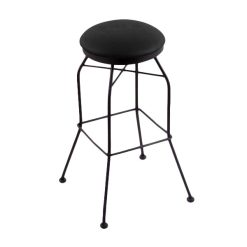 Discount ✔️ Holland Bar Stool 302030BWBlkVinyl Black Wrinkle Steel Bar Height Swivel Stool With Black Vinyl Seat ⭐