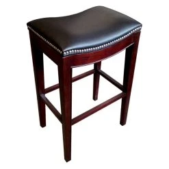 Best deal 😍 Holland Bar Stool 321030ESBlkVinyl Lynn Espresso Wood Bar Height Stool With Black Vinyl Saddle Seat 👏
