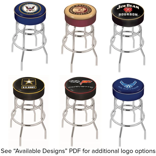 New 🔔 Holland Bar Stool Logo Double Ring Swivel Bar Stool With 4" Padded Seat 🛒 - Image 2
