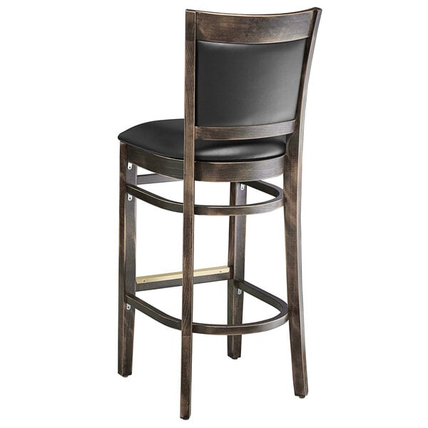 Lancaster Table & Seating Sofia Vintage Finish Upholstered Back Bar Height Chair with Black Padded Seat Wholesale ???? Lancaster Table & Seating Sofia Vintage Finish Upholstered Back Bar Height Chair With Black Padded Seat ???? -Lancaster Shop unnamed file 2372