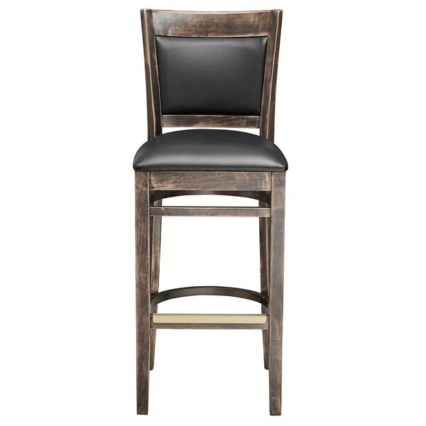 Lancaster Table & Seating Sofia Vintage Finish Upholstered Back Bar Height Chair with Black Padded Seat Wholesale ???? Lancaster Table & Seating Sofia Vintage Finish Upholstered Back Bar Height Chair With Black Padded Seat ???? -Lancaster Shop unnamed file 2373